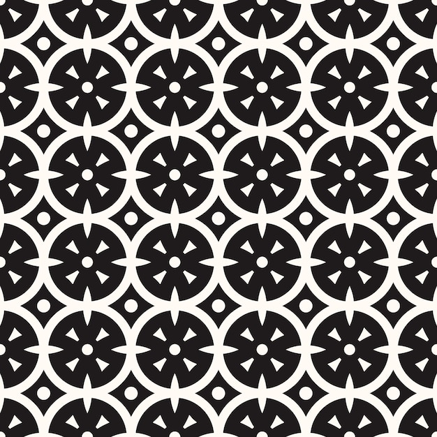 Vector Geometric Abstract Seamless Monochrome Pattern Texture Background