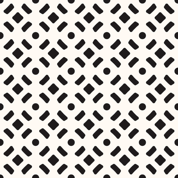 Vector Geometric Abstract Seamless Monochrome Pattern Texture Background