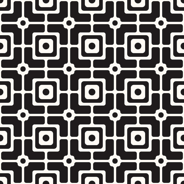 Vector Geometric Abstract Seamless Monochrome Pattern Texture Background