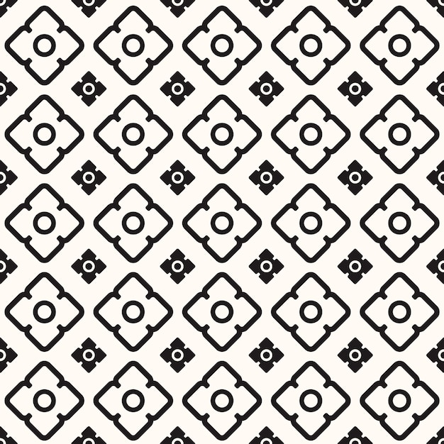 Vector Geometric Abstract Seamless Monochrome Pattern Texture Background