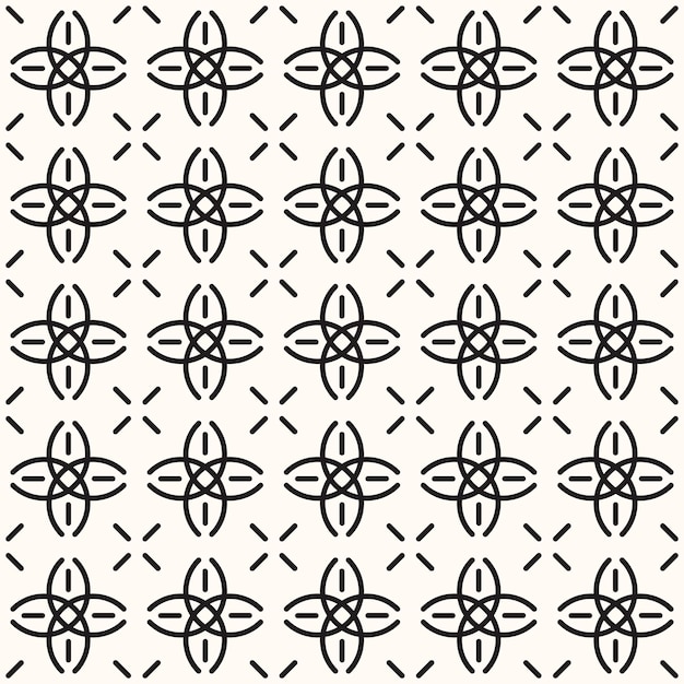 Vector Geometric Abstract Seamless Monochrome Pattern Texture Repeating Background