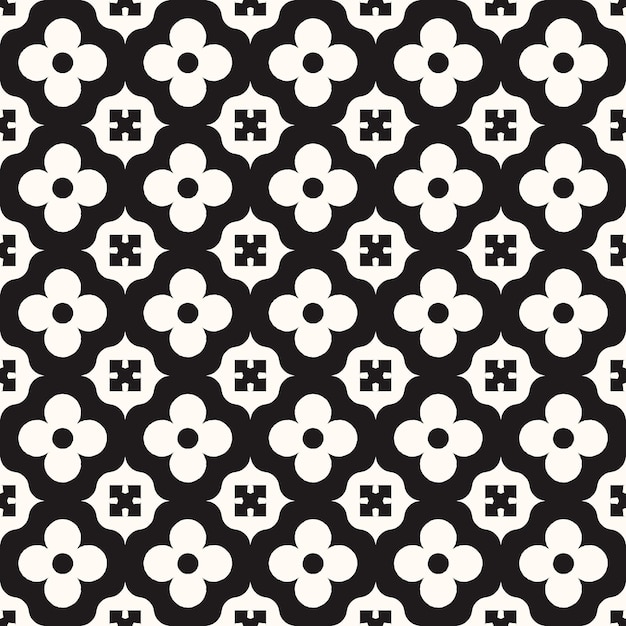 Vector Geometric Abstract Seamless Monochrome Pattern Texture Repeating Background