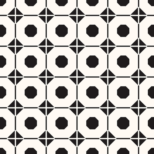 Vector Geometric Abstract Seamless Monochrome Pattern Texture Repeating Background