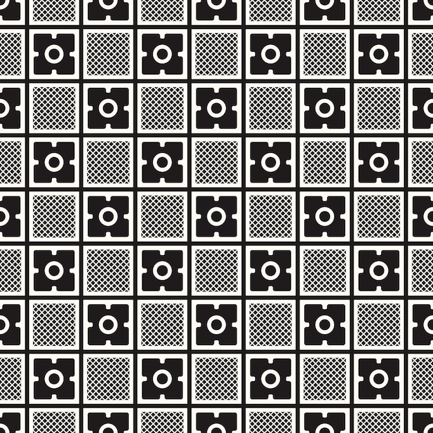 Vector Geometric Abstract Seamless Monochrome Pattern Texture Repeating Background