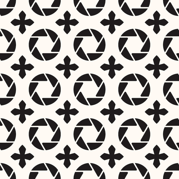 Vector Geometric Abstract Seamless Monochrome Pattern Texture Repeating Background