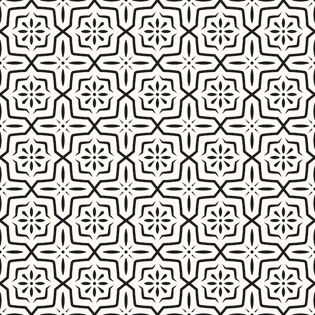 Vector Geometric Abstract Seamless Monochrome Pattern Texture Repeating Background