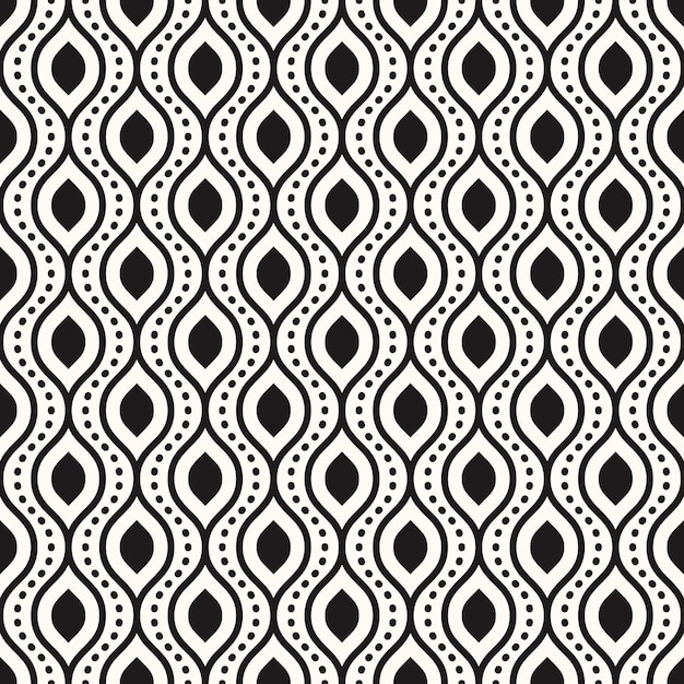 Vector Geometric Abstract Seamless Monochrome Pattern Texture Repeating Background