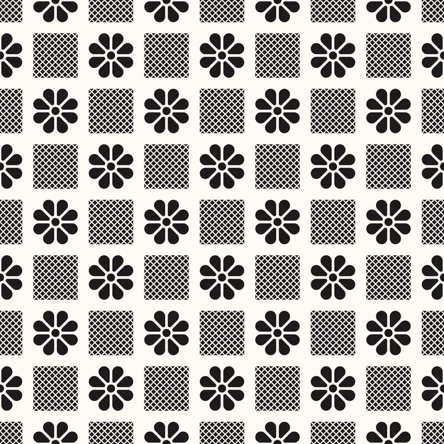 Vector Geometric Abstract Seamless Monochrome Pattern Texture Repeating Background