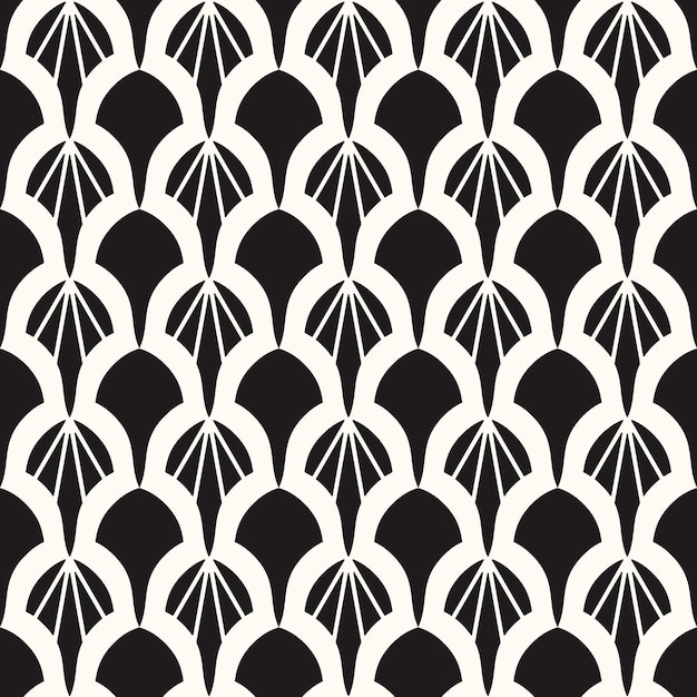 Vector Geometric Abstract Seamless Monochrome Pattern Texture Repeating Background