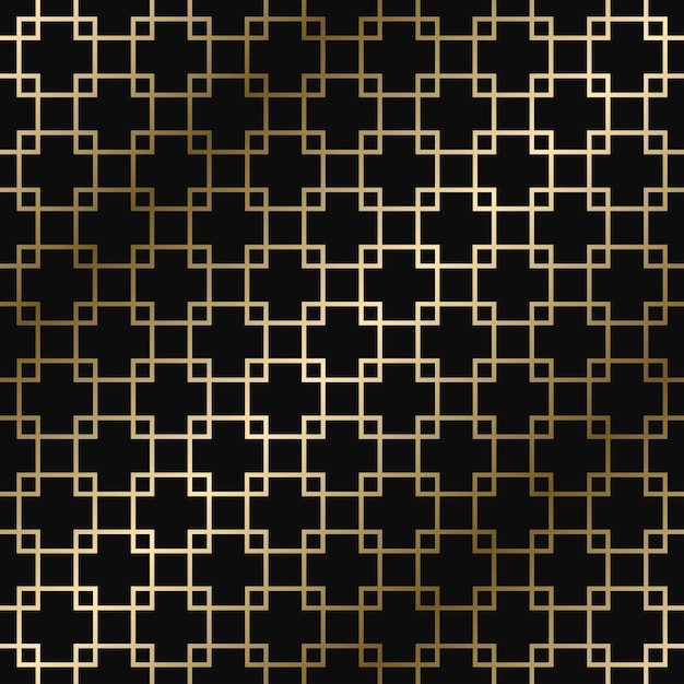 Vector geometric art deco stylish pattern seamless luxury gold gradient design Rich background