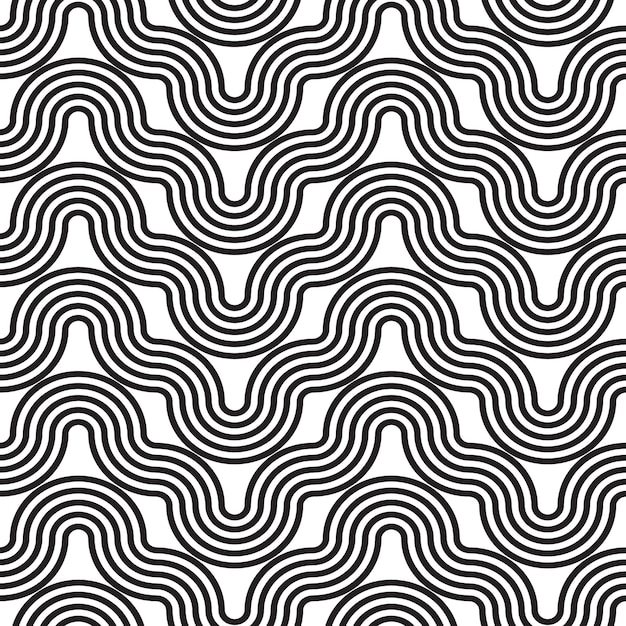 Vector geometric pattern Seamless braided linear pattern