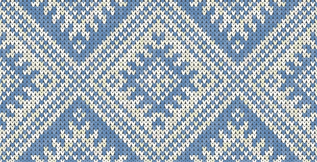 Vector geometric pattern with knitting classic texture Knitted realistic vector seamless background for banner site greeting card wallpaper