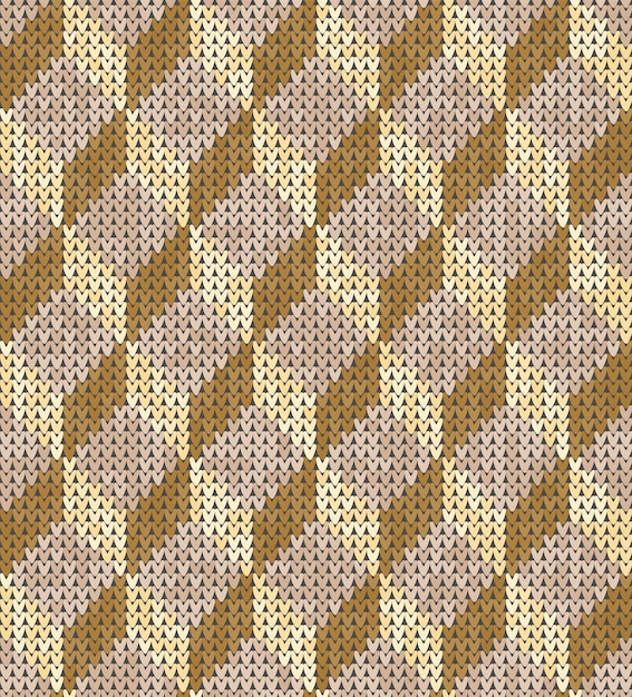 Vector geometric pattern with knitting classic texture Knitted realistic vector seamless background for banner site greeting card wallpaper