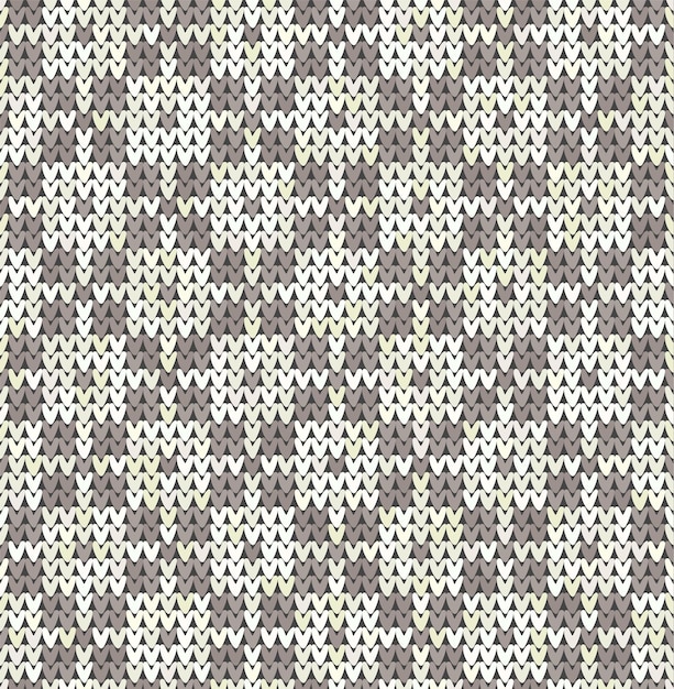 Vector geometric pattern with knitting classic texture Knitted realistic vector seamless background for banner site greeting card wallpaper