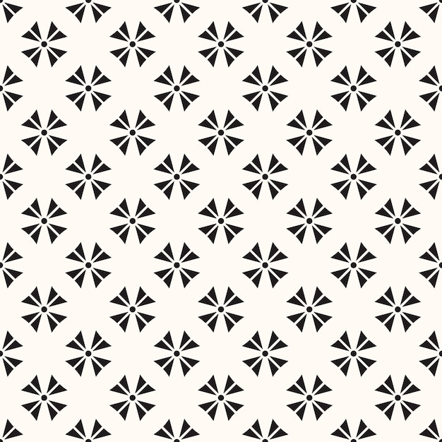 Vector Geometric Seamless Monochrome Pattern