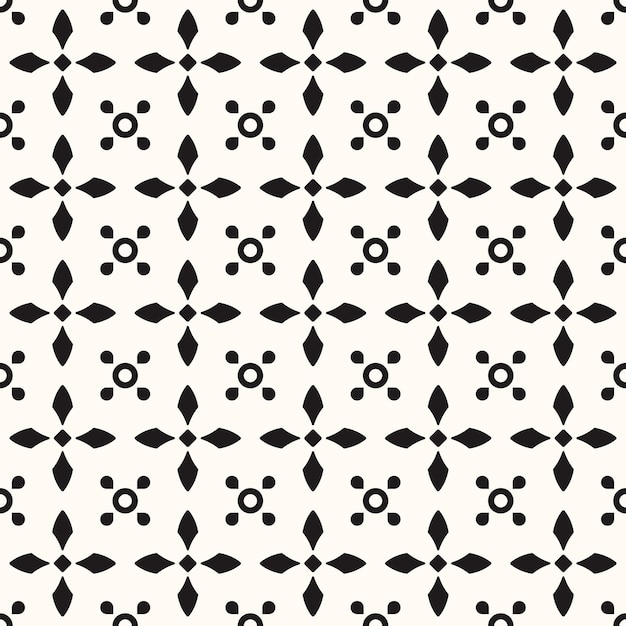 Vector Geometric Seamless Monochrome Pattern