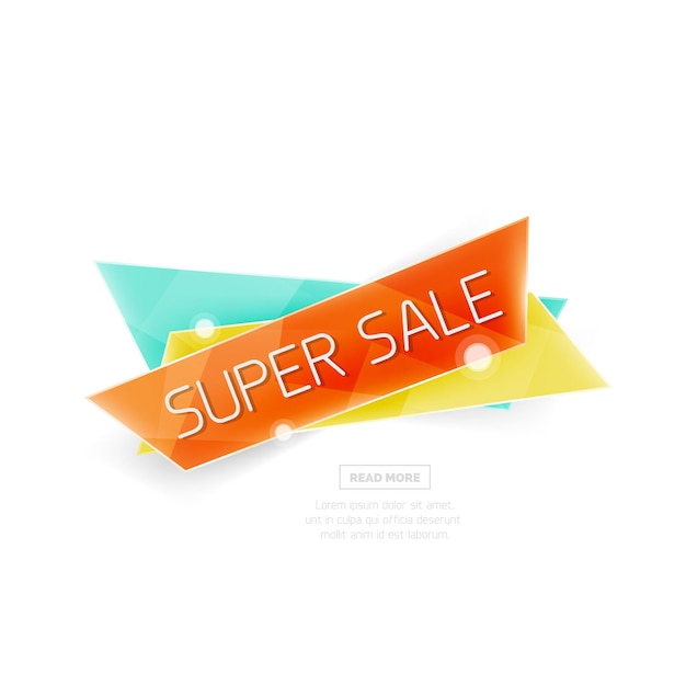 Vector geometric shape ad promo banner