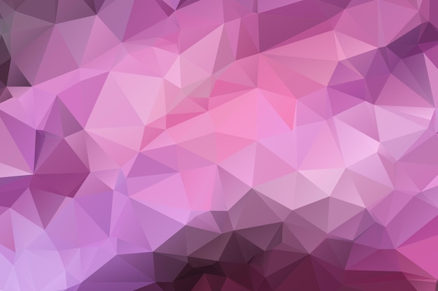 Vector geometrical background with triangles Pink low poly illustration