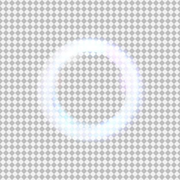 Vector glowing light cirlce on transparent background