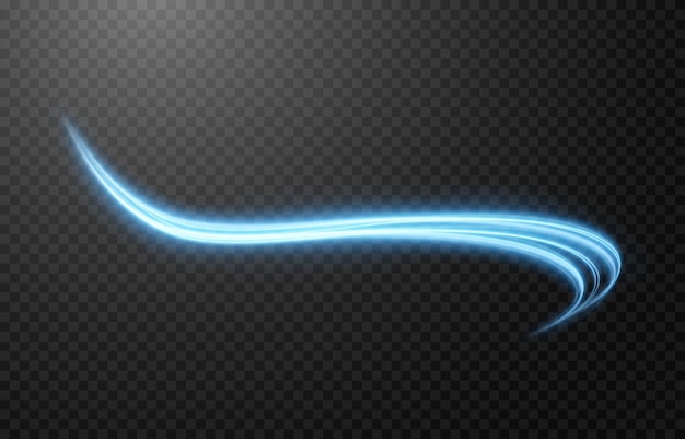 Vector glowing light lines Electric light light effect png Blue line png light waves png magic glow