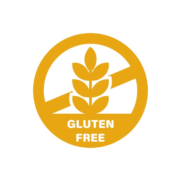 Vector gluten-free icon vector. Vector icon of gluten-free label.