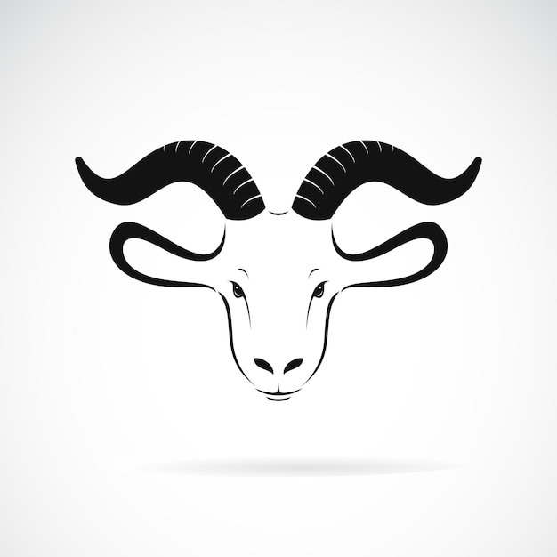 Vector of goat head design on a white background Animal farm Easy editable layered vector illustration