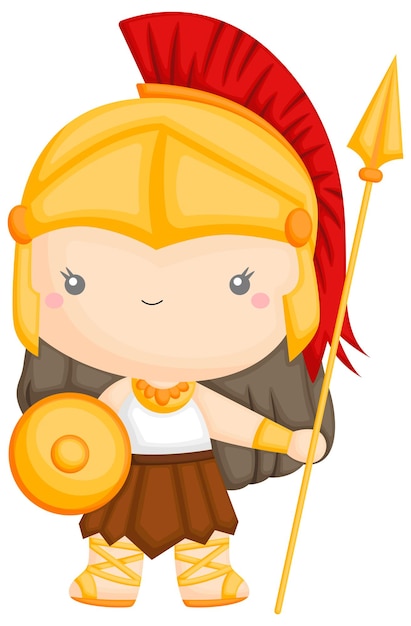 A vector of the Goddess Athena