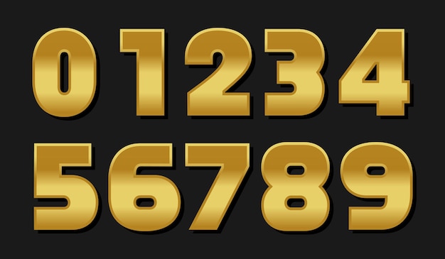 Vector gold numbers set