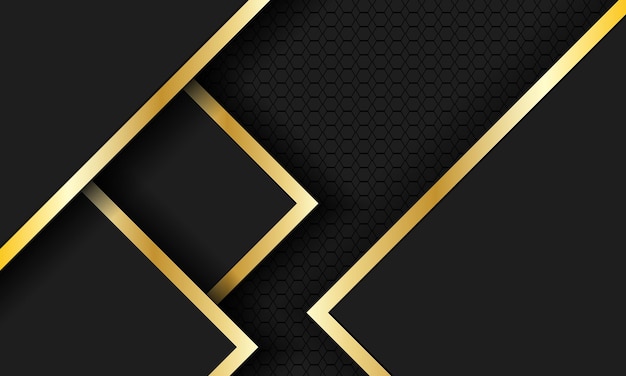 Vector golden and black abstract background modern