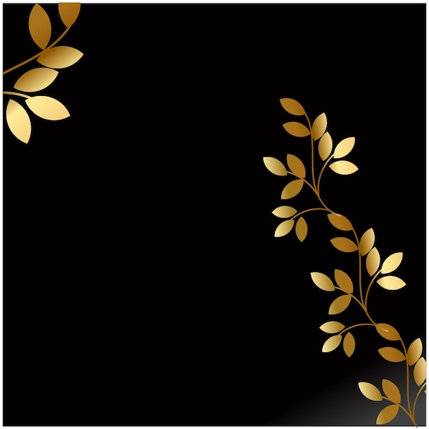 vector golden flower flourish background design