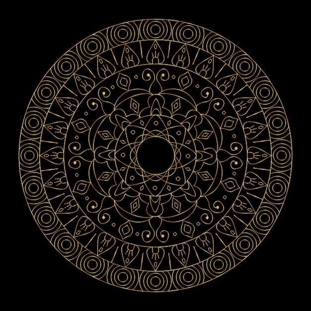 Vector Golden Gradient Mandala