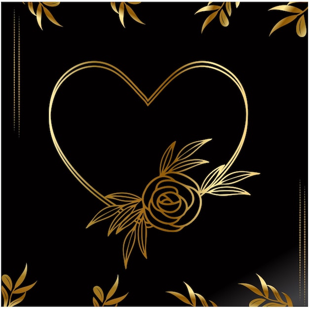 vector golden happy valentines day shiny design