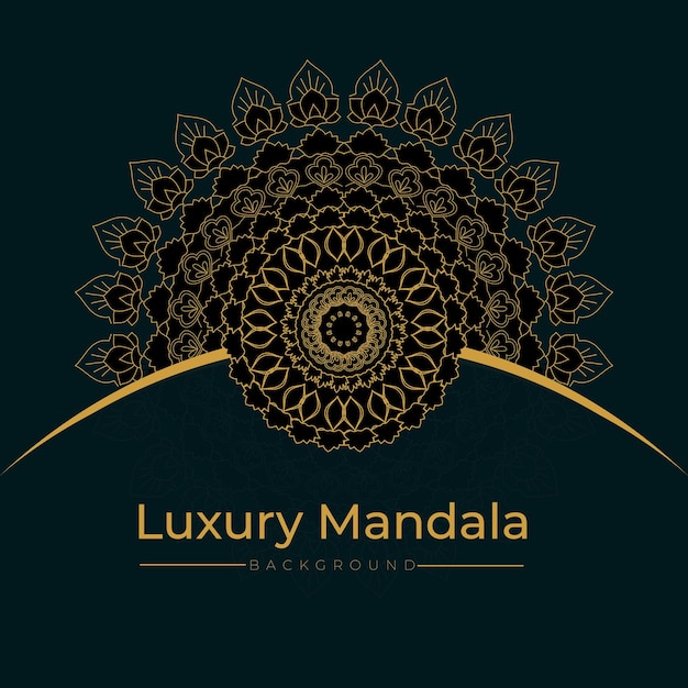 vector golden luxury mandala design luxury background