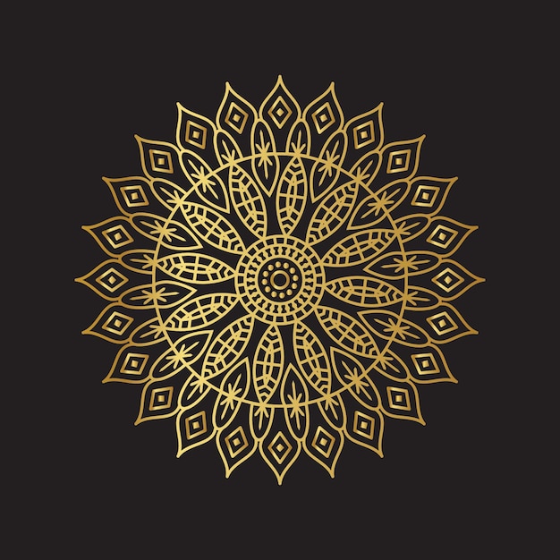 Vector Golden Mandala