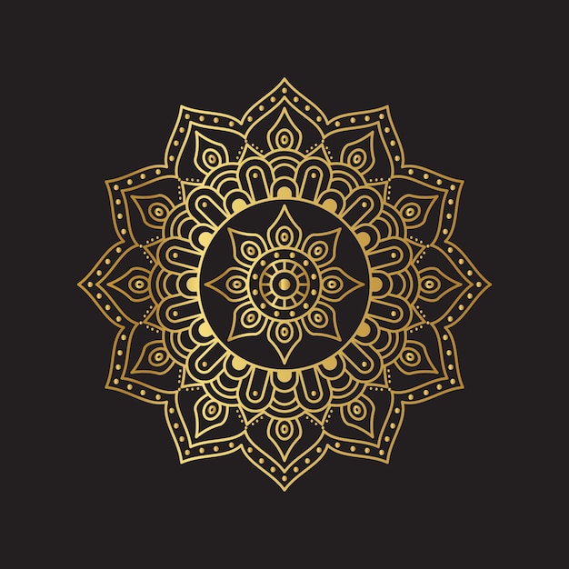 Vector Golden Mandala