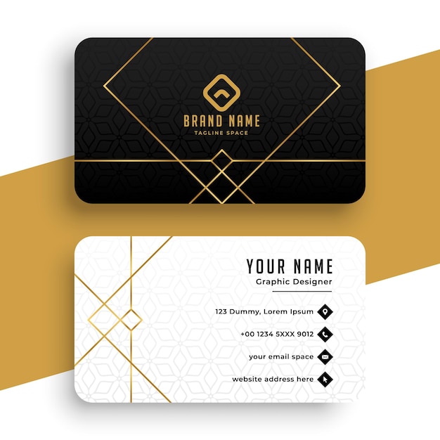 Vector vector golden mordern business card template