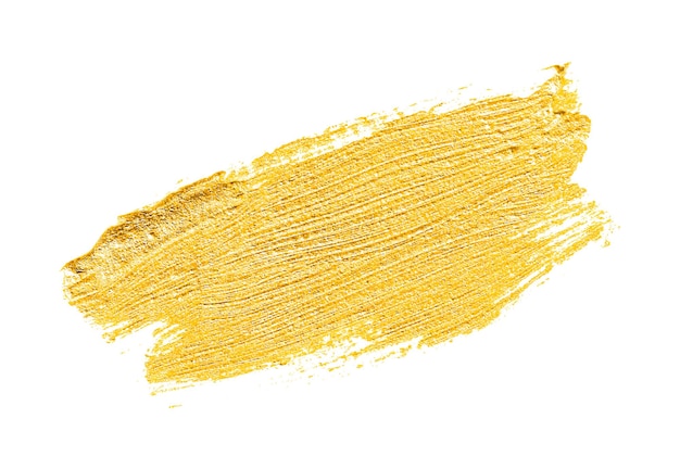 Vector golden paint strokes, stain set. Abstract golden sparkling textured art illustration. Vector