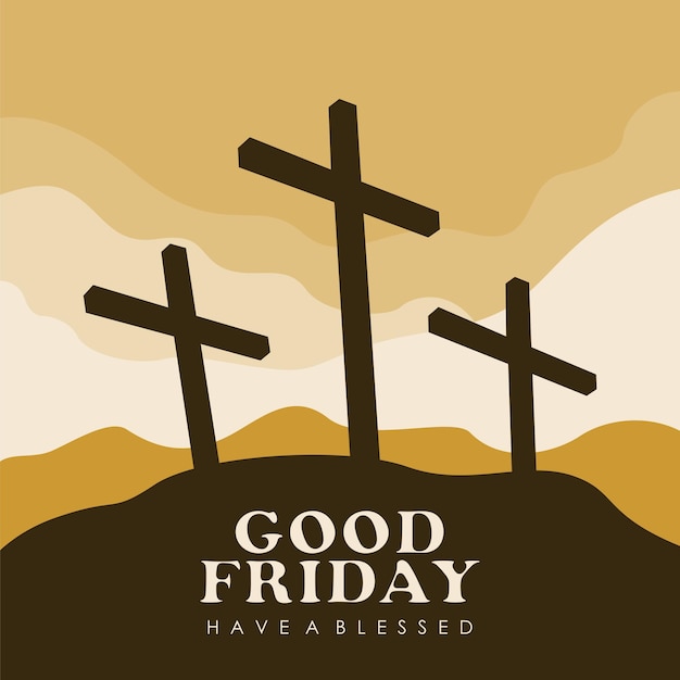 vector good friday poster template