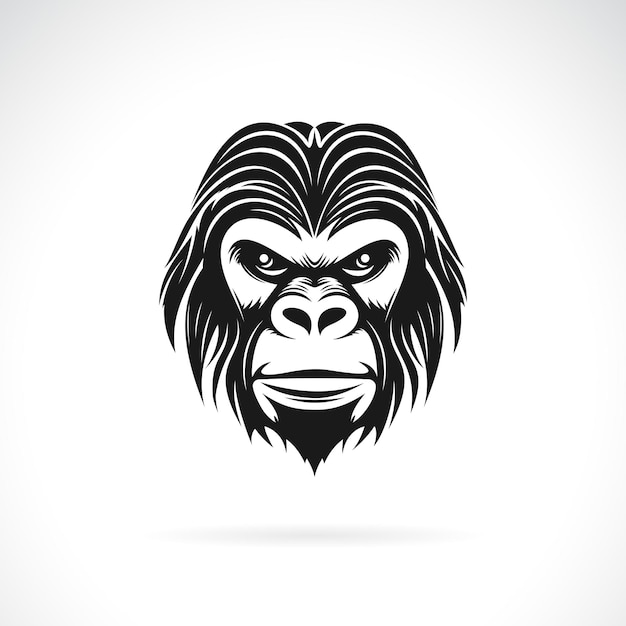 Vector of a gorilla head design on white background Easy editable layered vector illustration Wild Animals