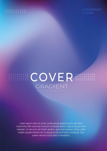 Vector gradient cover background template for brochure annual report magazine poster