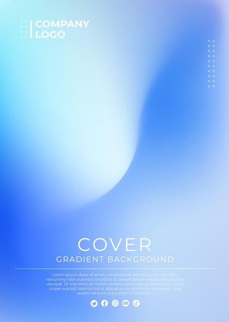 Vector gradient cover background template for brochure annual report magazine poster