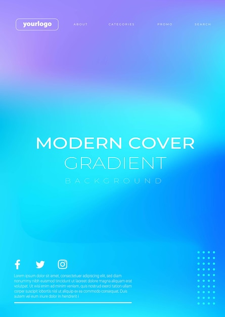 Vector Gradient Covers Dynamic Background Templates with Modern Abstract Design