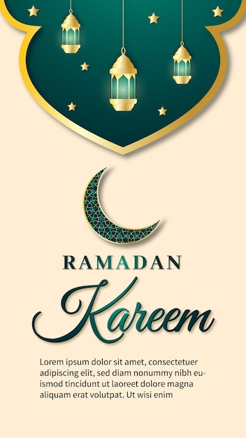 Vector gradient ramadan instagram stories