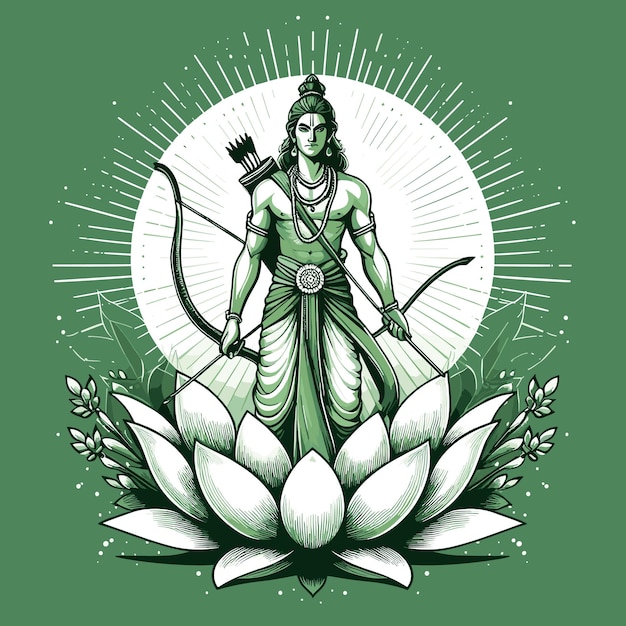 Vector Gradient Shree Ram Navami Ai Generated