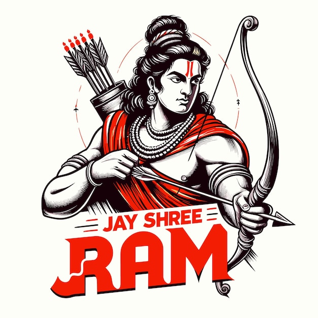 Vector Gradient Shree Ram Navami Ai Generated