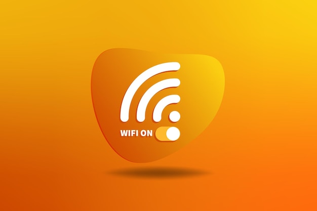 Vector vector gradient wifi background design