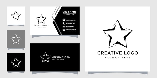 Vector graphic of abstract star logo design template