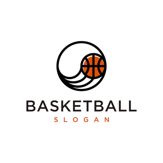 Vector graphic of basketball logo design template