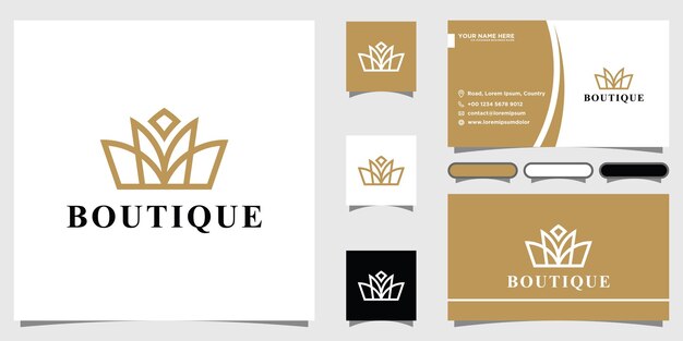 Vector graphic of Beauty or Fashion and business card design template Premium Vector