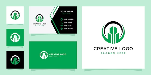 Vector graphic of building logo design template